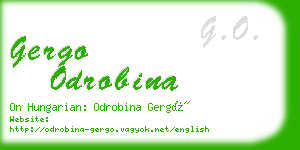 gergo odrobina business card